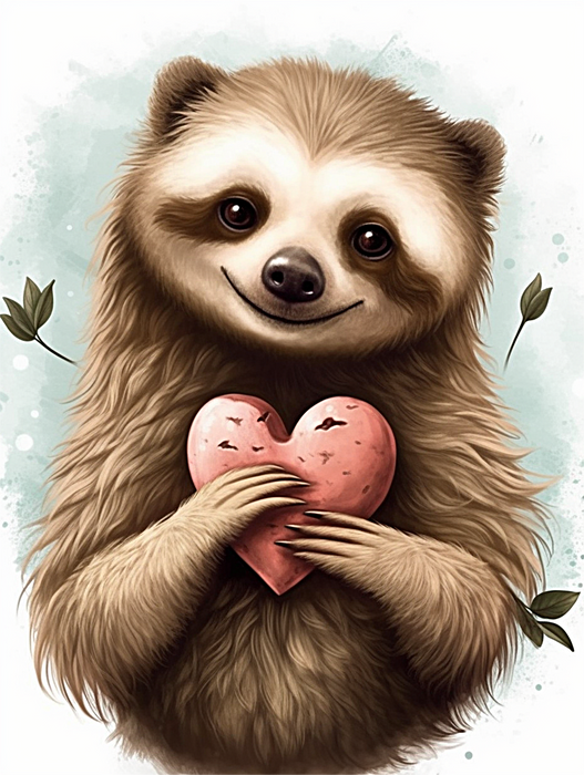 Sloth Paint By Numbers Kits UK MJ7243