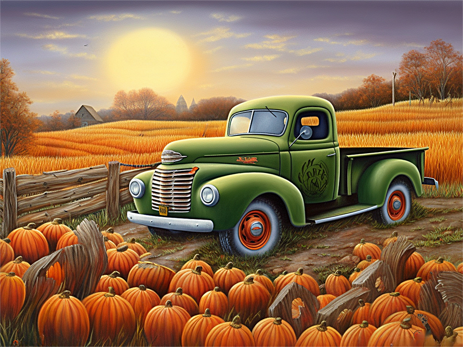 Village Paint By Numbers Kits UK MJ7329