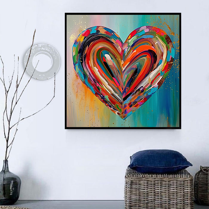 Heart Diy Paint By Numbers Kits UK For Adult Kids MJ8000