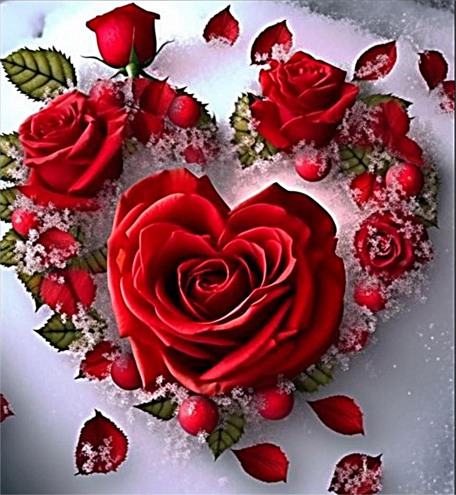 Heart Diy Paint By Numbers Kits UK For Adult Kids MJ8005