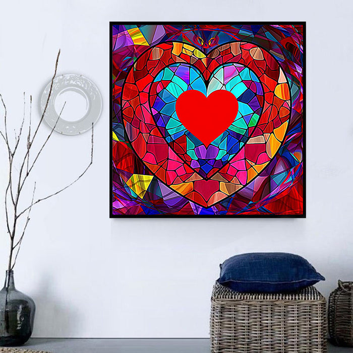 Heart Diy Paint By Numbers Kits UK For Adult Kids MJ8010