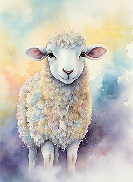 Sheep Paint By Numbers Kits UK MJ8058