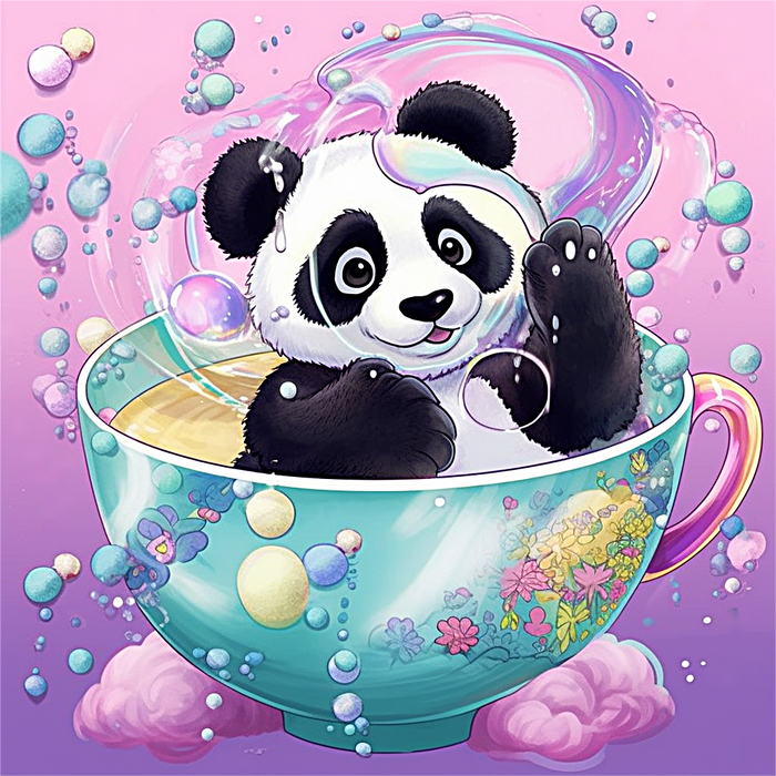 Panda Diy Paint By Numbers Kits UK For Adult Kids MJ8073