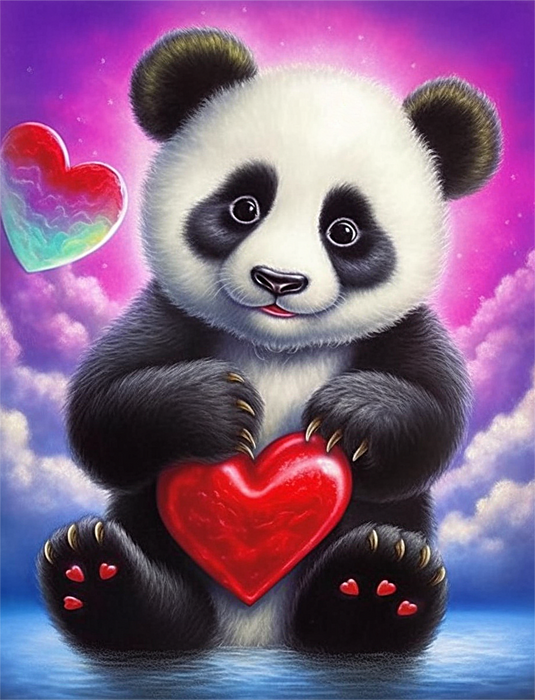 Panda Diy Paint By Numbers Kits UK For Adult Kids MJ8078