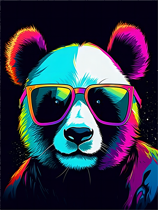 Panda Diy Paint By Numbers Kits UK For Adult Kids MJ8095