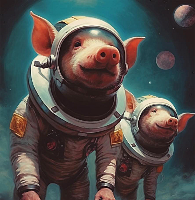 Pig Diy Paint By Numbers Kits UK For Adult Kids MJ8183