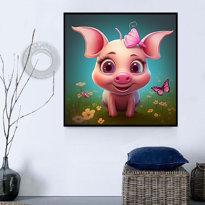 Pig Diy Paint By Numbers Kits UK For Adult Kids MJ8185