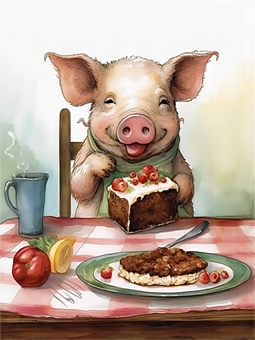 Pig Paint By Numbers Kits UK MJ8191