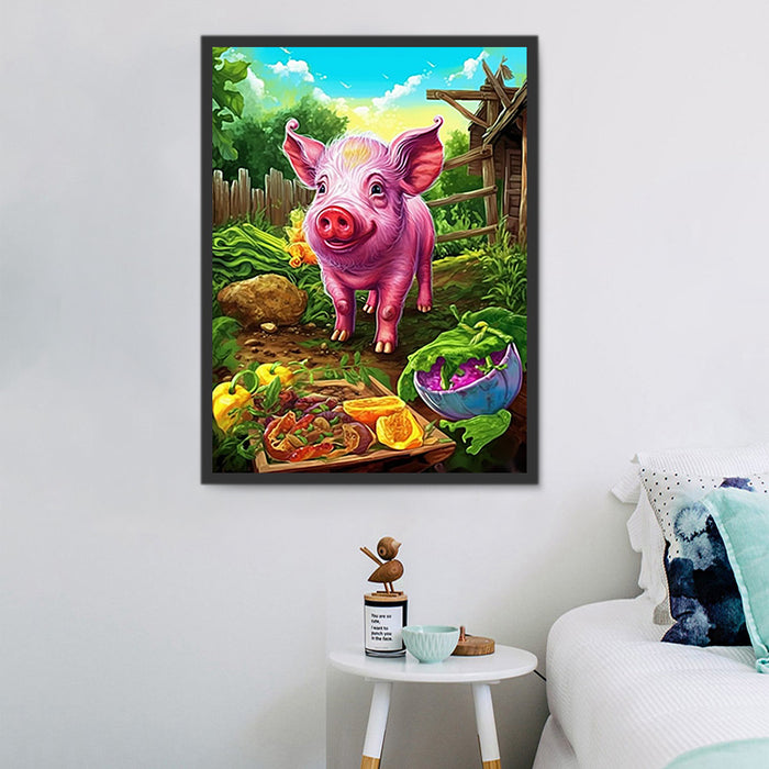 Pig Paint By Numbers Kits UK MJ8192