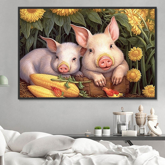 Pig Paint By Numbers Kits UK MJ8198