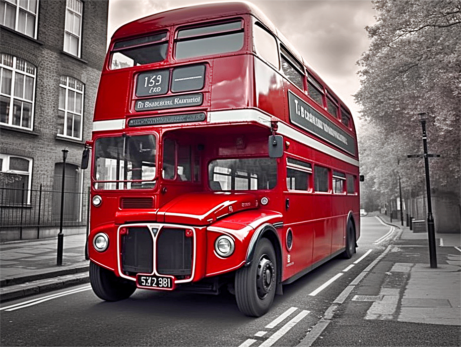 Bus Paint By Numbers Kits UK MJ8202