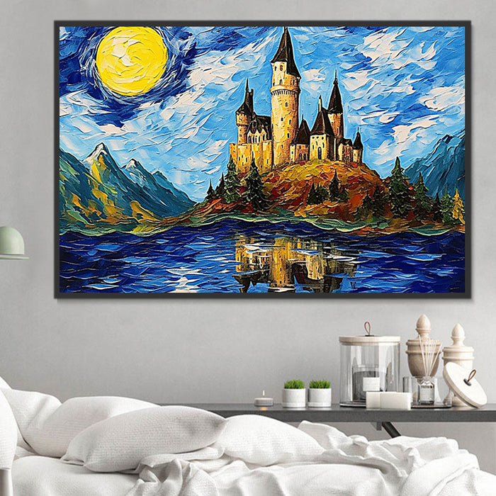 Castle Diy Paint By Numbers Kits UK For Adult Kids MJ8392