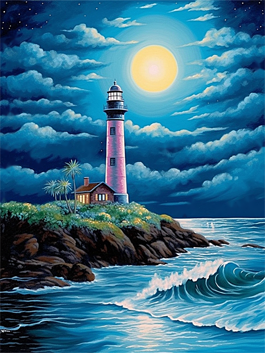 Lighthouse Paint By Numbers Kits UK MJ8423
