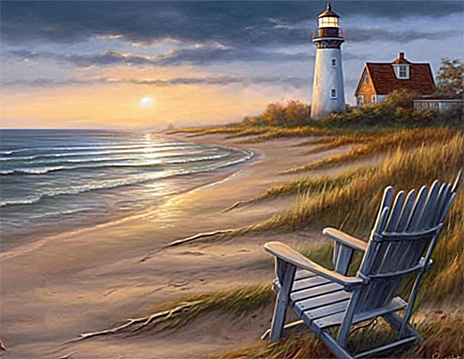 Lighthouse Paint By Numbers Kits UK MJ8431