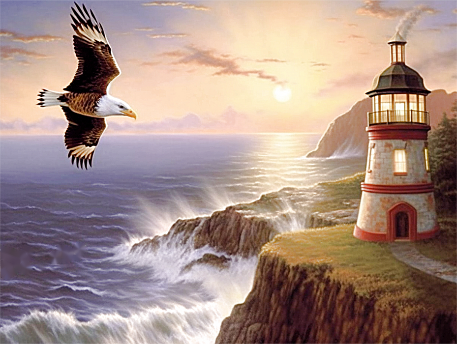 Lighthouse Paint By Numbers Kits UK MJ8433