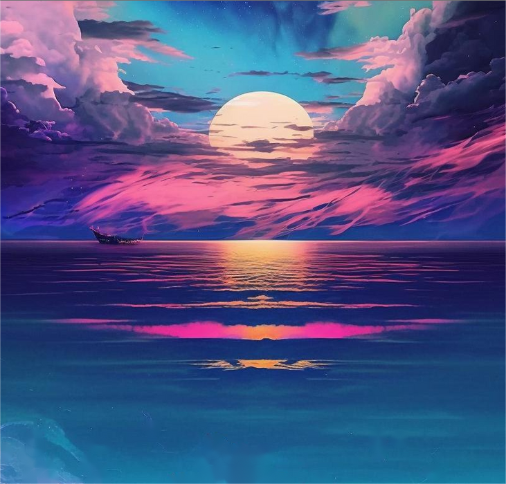 Sea Diy Paint By Numbers Kits UK For Adult Kids MJ8442