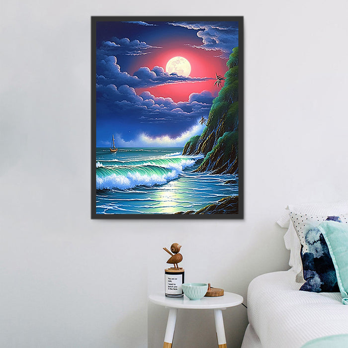 Sea Diy Paint By Numbers Kits UK For Adult Kids MJ8459