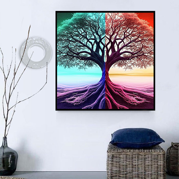 Tree Diy Paint By Numbers Kits UK For Adult Kids MJ8662