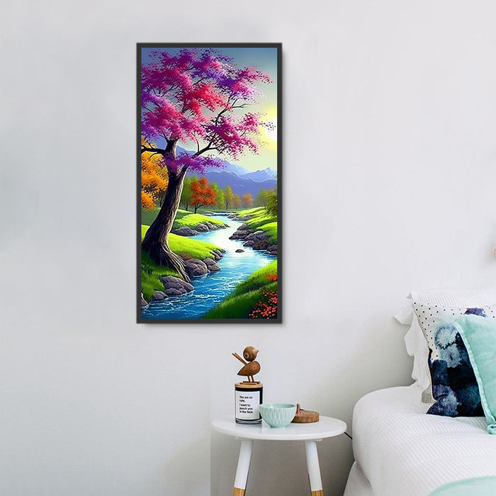 Tree Diy Paint By Numbers Kits UK For Adult Kids MJ8665