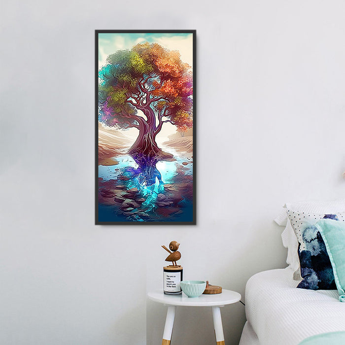 Tree Diy Paint By Numbers Kits UK For Adult Kids MJ8666