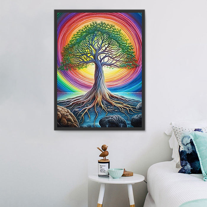 Tree Diy Paint By Numbers Kits UK For Adult Kids MJ8698