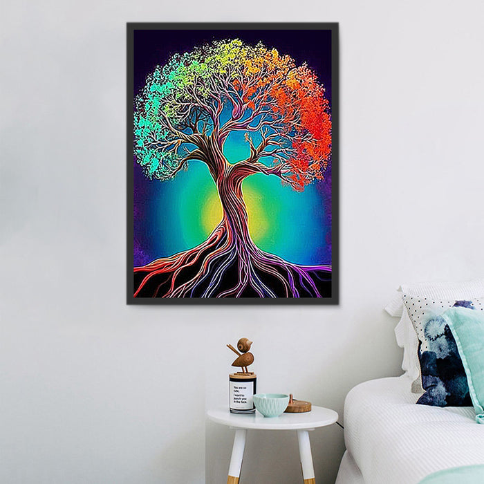 Tree Diy Paint By Numbers Kits UK For Adult Kids MJ8702