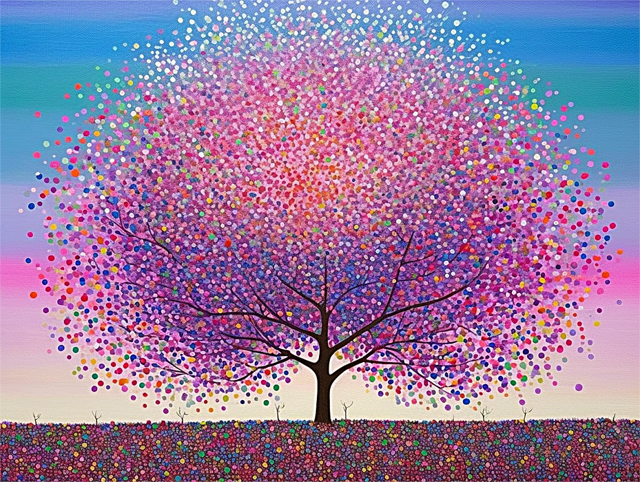 Tree Diy Paint By Numbers Kits UK For Adult Kids MJ8729