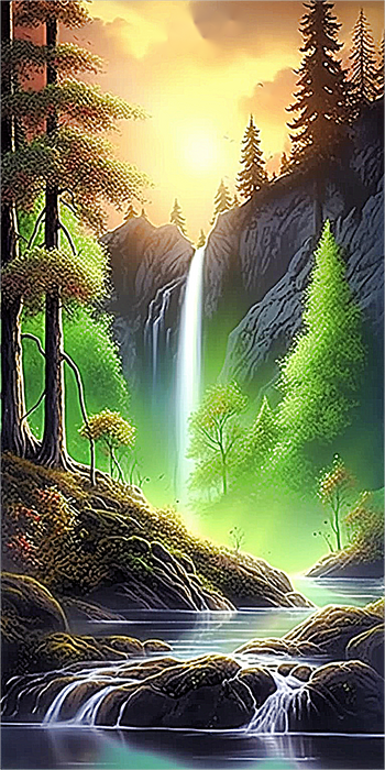 Nature Diy Paint By Numbers Kits UK For Adult Kids MJ8809