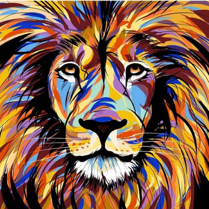 Lion Diy Paint By Numbers Kits UK For Adult Kids DS180625200