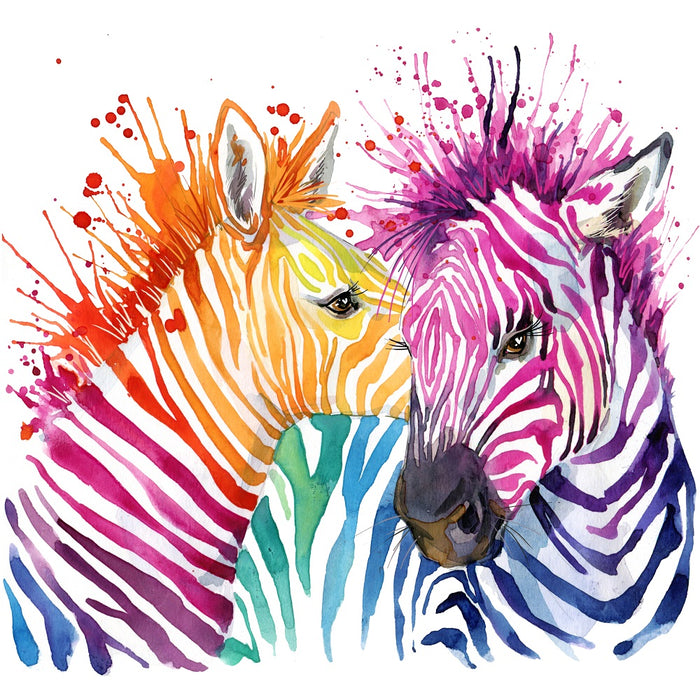 Shukqueen DIY Paint By Numbers Kit For Adults – Zebra 16x20 Inch Canvas, Beginner Painting