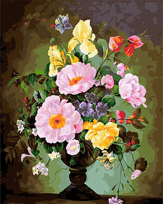 Flower Diy Paint By Numbers Kits UK For Adult Kids GX21616