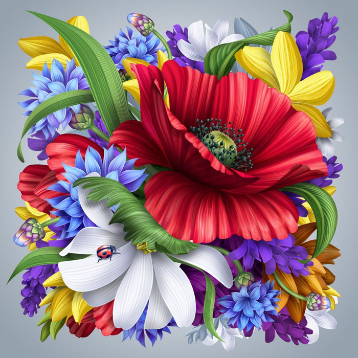 Flower Paint By Numbers Kits UK IT1070472970