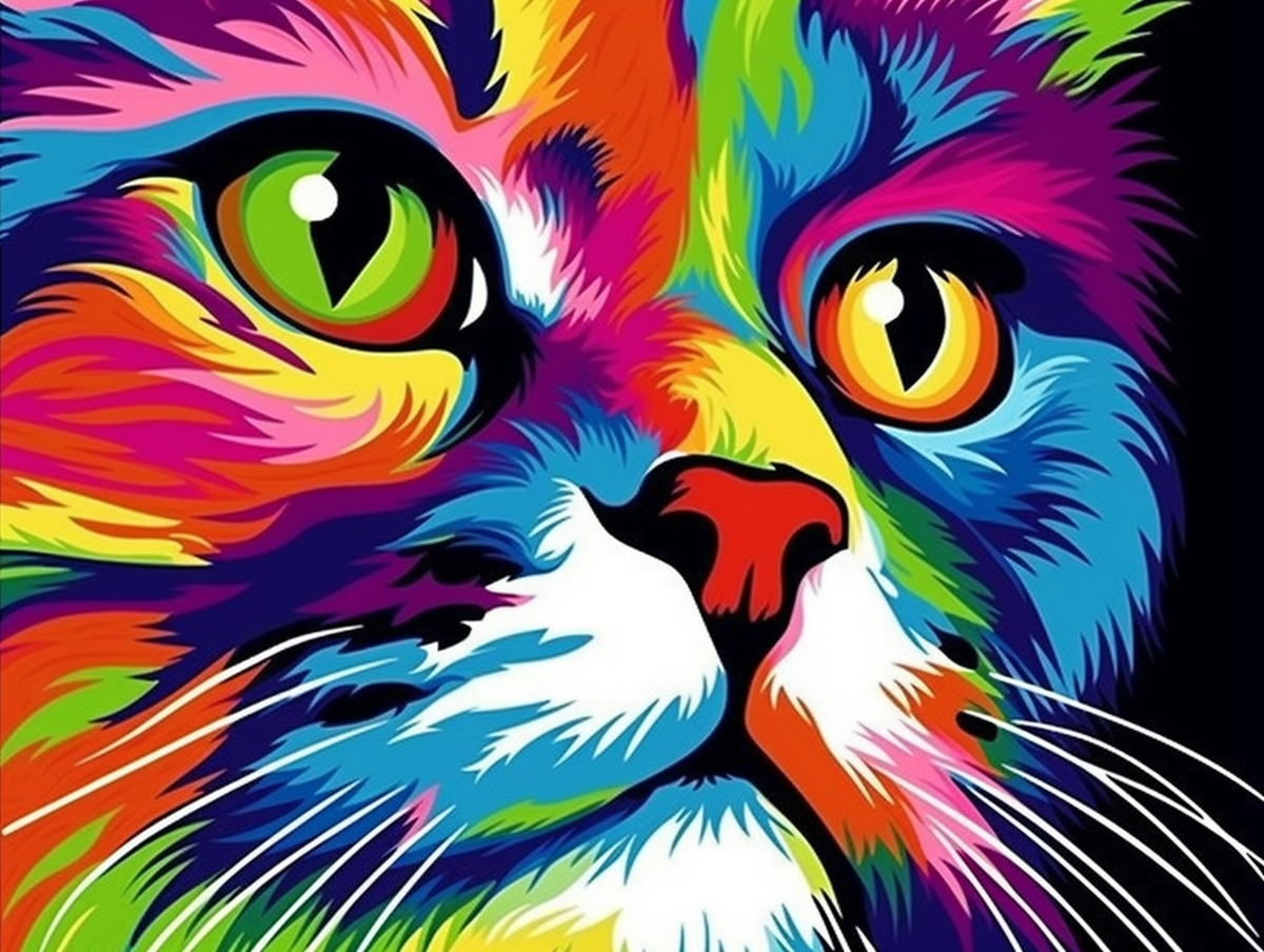 Cat Diy Paint By Numbers Kits UK For Adult Kids MJ1055 — Artnumbers.co.uk