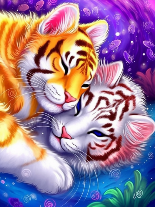 Tiger Diy Paint By Numbers Kits UK For Adult Kids MJ1228