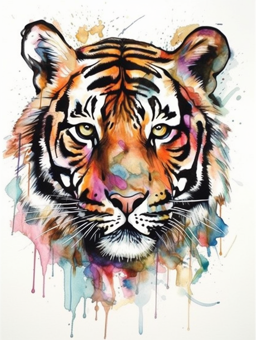 Tiger Diy Paint By Numbers Kits UK For Adult Kids MJ1231