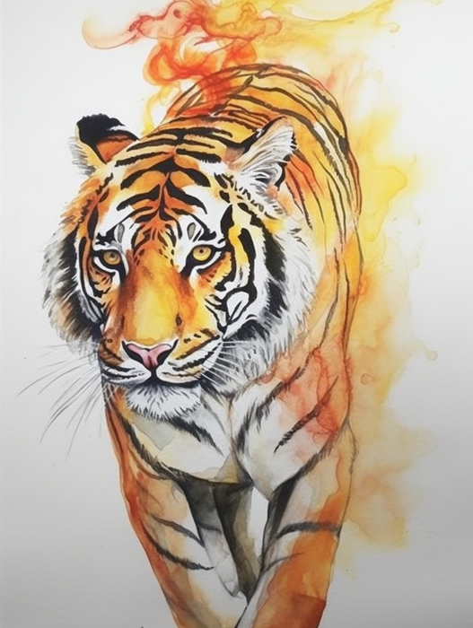 Tiger Diy Paint By Numbers Kits UK For Adult Kids MJ1246