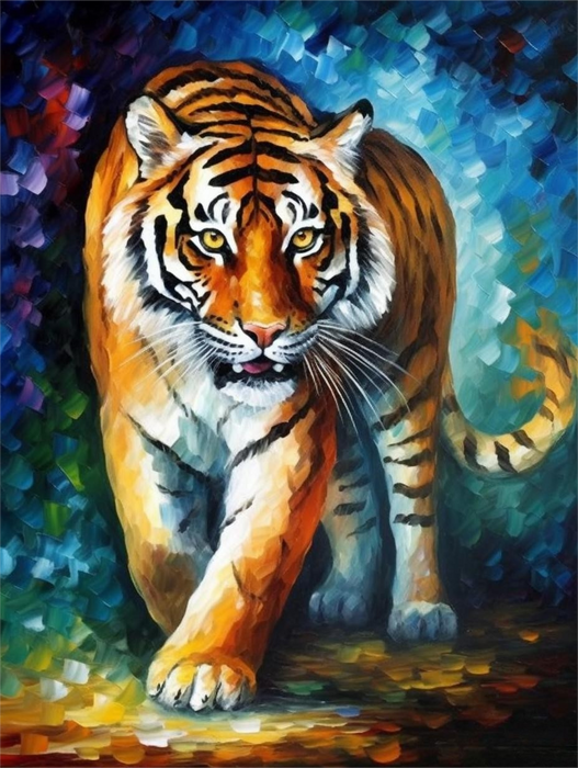 Tiger Diy Paint By Numbers Kits UK For Adult Kids MJ1254