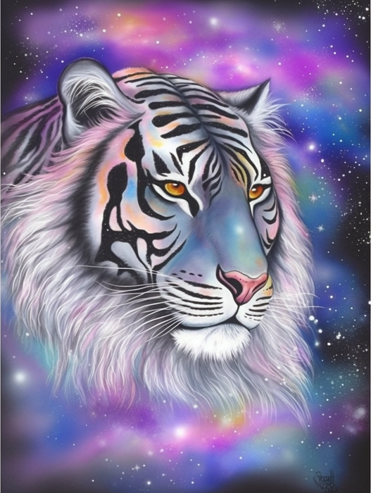 Tiger Diy Paint By Numbers Kits UK For Adult Kids MJ1262