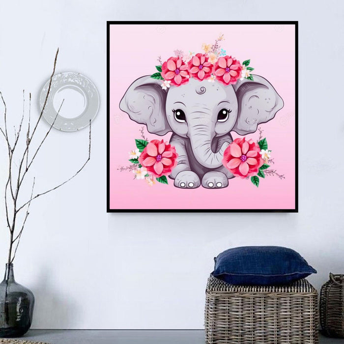 Elephant Diy Paint By Numbers Kits UK For Adult Kids MJ1303