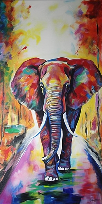 Elephant Diy Paint By Numbers Kits UK For Adult Kids MJ1311