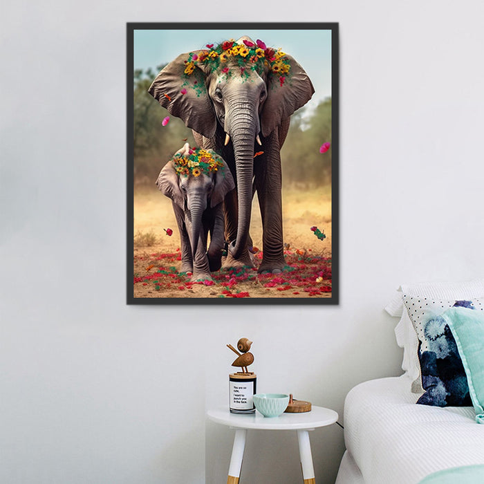 Elephant Paint By Numbers Kits UK MJ1330