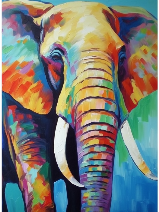 Elephant Paint By Numbers Kits UK MJ1360