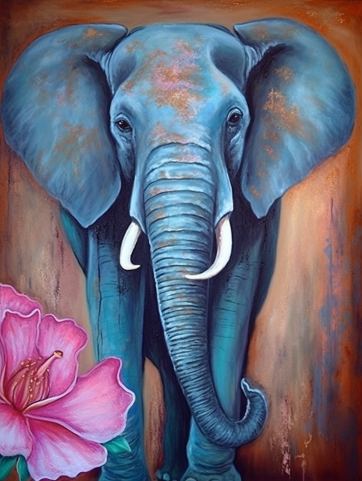 Elephant Paint By Numbers Kits UK MJ1365