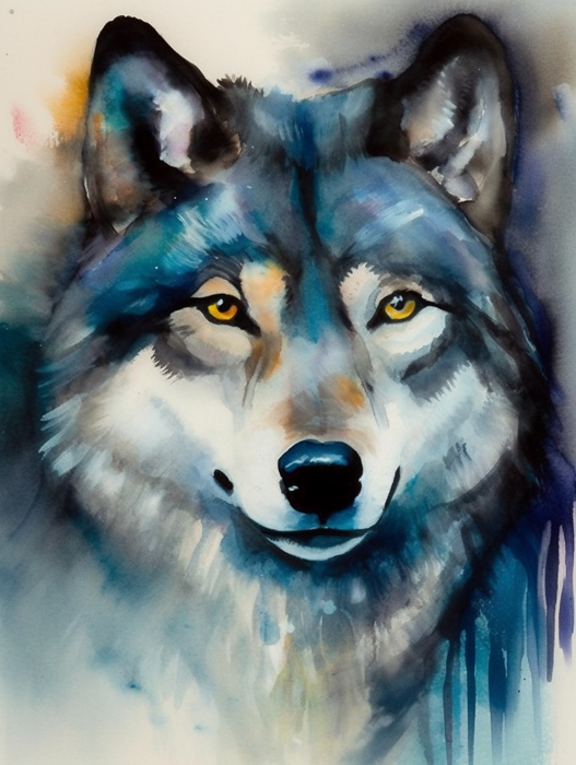Wolf Diy Paint By Numbers Kits UK For Adult Kids MJ1468