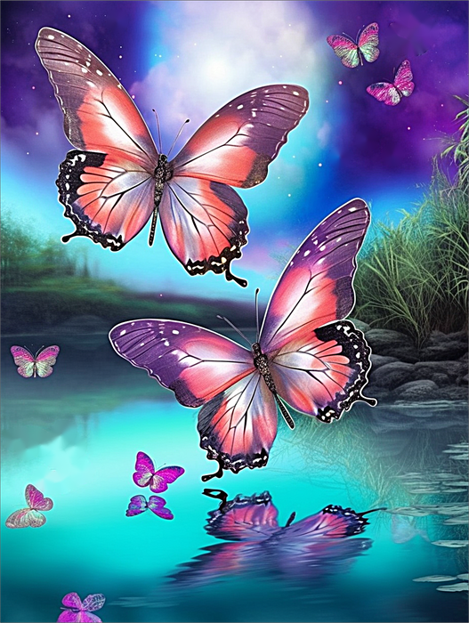 Butterfly Diy Paint By Numbers Kits UK For Adult Kids MJ1581