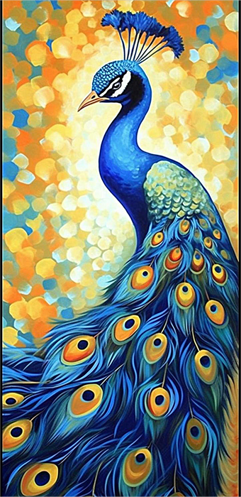 Peacock Diy Paint By Numbers Kits UK For Adult Kids MJ1591