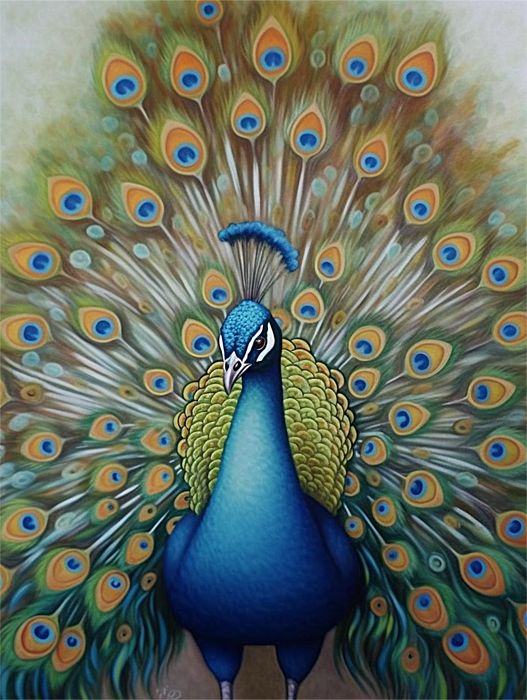 Peacock Paint By Numbers Kits UK MJ1620