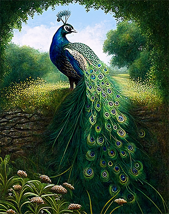 Peacock Paint By Numbers Kits UK MJ1631