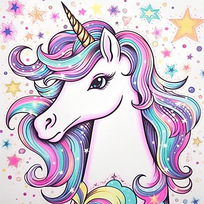 Unicorn Diy Paint By Numbers Kits UK For Adult Kids MJ1639