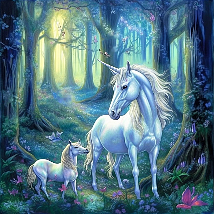 Unicorn Diy Paint By Numbers Kits UK For Adult Kids MJ1641